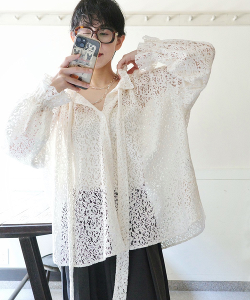 ジャーナルスタンダードラックス コットンレースリブBL ジャーナルスタンダードラックス コットンレースリブBL ジャーナル