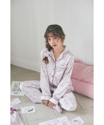 tocco closet（トッコ　クローゼット）の「【momomi yuri コラボ】ロマンティックパターンパジャマ上下セット×巾着×シュシュ 3点セット/ romantic pattern sleep set（ルームウェア/パジャマ）」