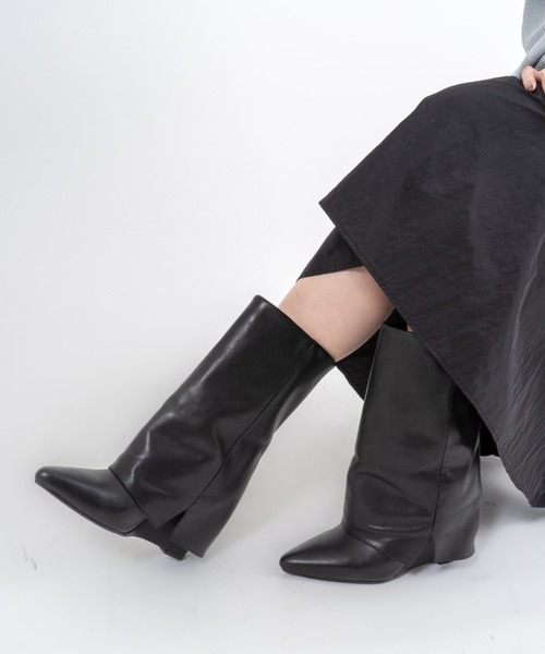 REMME（レメ）の「【REMME】ロングブーツ（ブーツ・レディース・ブラック・36/37/38）」の4枚目の写真