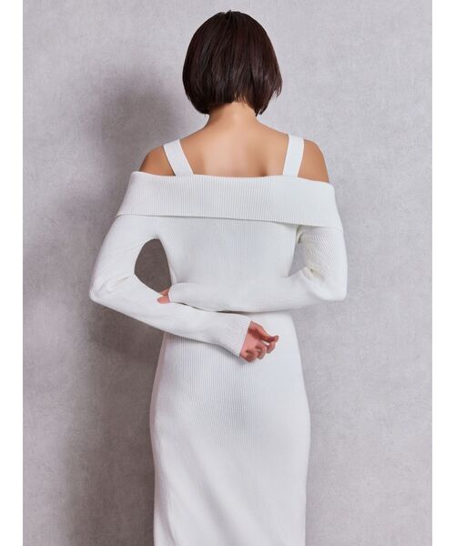 GYDA（ジェイダ）の「オフショルニットLONGワンピース（ワンピース・レディース・オフホワイト/ブラック/グレー・FREE）」の11枚目の写真