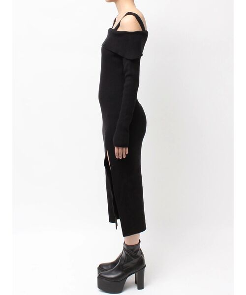 GYDA（ジェイダ）の「オフショルニットLONGワンピース（ワンピース・レディース・オフホワイト/ブラック/グレー・FREE）」の18枚目の写真