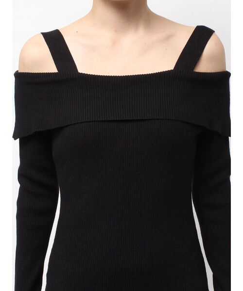 GYDA（ジェイダ）の「オフショルニットLONGワンピース（ワンピース・レディース・オフホワイト/ブラック/グレー・FREE）」の20枚目の写真