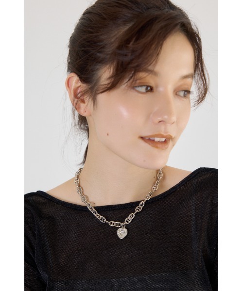 RODEO CROWNS WIDE BOWL(ロデオクラウンズワイドボウル)の「クラシックハートネックレス(ネックレス・レディース・シルバー/ゴールド・FREE)」の1枚目の写真