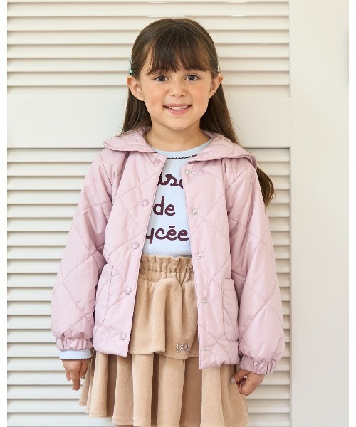 セール】取外しできるセーラーカラー付きキルティングブルゾン