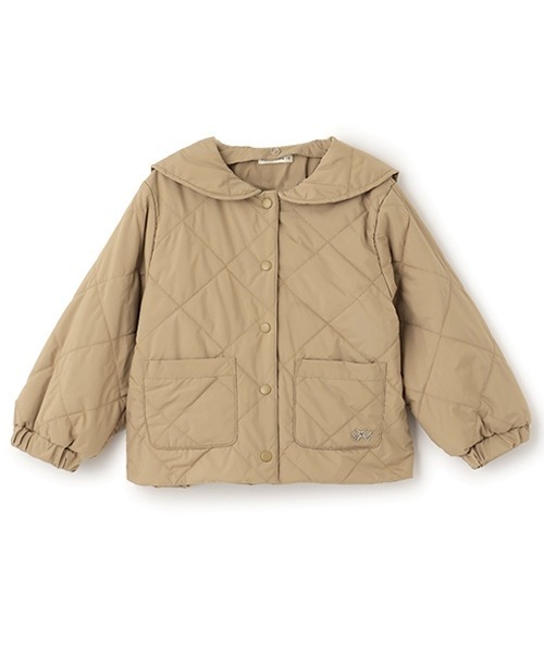 取外しできるセーラーカラー付きキルティングブルゾン（ブルゾン