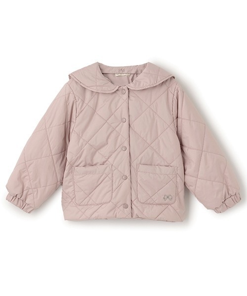 セール】取外しできるセーラーカラー付きキルティングブルゾン