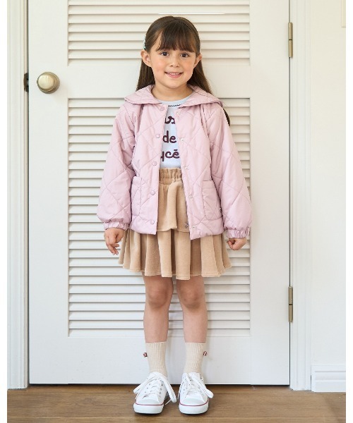 セール】取外しできるセーラーカラー付きキルティングブルゾン