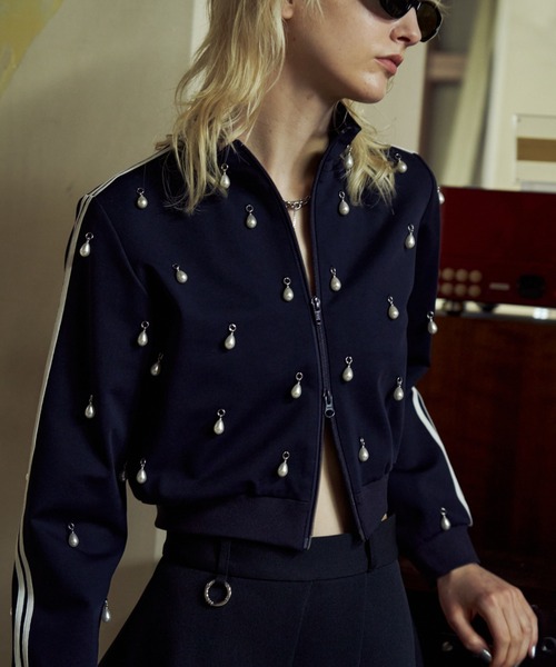 専用です！！JOSEMOON☆ジョゼムーン☆ジャージ☆パール付き☆新品 JOSE MOON（ジョゼムーン）の「OVER DENIM JACKET with PEARL