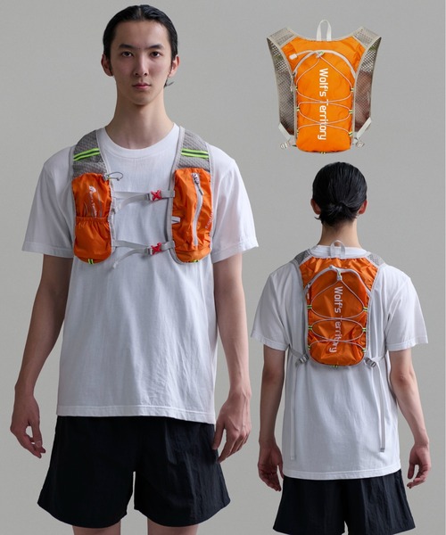 CALIFORNIA OUTFITTERS（カリフォルニア アウトフィッターズ）の「9C13 撥水 ハイドレーション ランニングベスト（スポーツグッズ・メンズ・オレンジ/ブラック/グレー/ターコイズブルー・ONESIZE）」の4枚目の写真