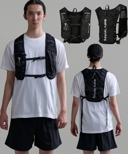 CALIFORNIA OUTFITTERS（カリフォルニア アウトフィッターズ）の「9C13 撥水 ハイドレーション ランニングベスト（スポーツグッズ・メンズ・オレンジ/ブラック/グレー/ターコイズブルー・ONESIZE）」の2枚目の写真