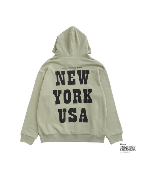 Manhattan Portage（マンハッタンポーテージ）の「Sweat Parka PEANUTS（パーカー・メンズ・ブラック/ヘザーグレー/ライトグリーン・SMALL/MEDIUM/LARGE/X-LARGE）」の4枚目の写真