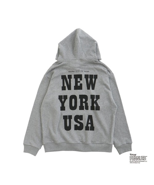 Manhattan Portage（マンハッタンポーテージ）の「Sweat Parka PEANUTS（パーカー・メンズ・ブラック/ヘザーグレー/ライトグリーン・SMALL/MEDIUM/LARGE/X-LARGE）」の6枚目の写真