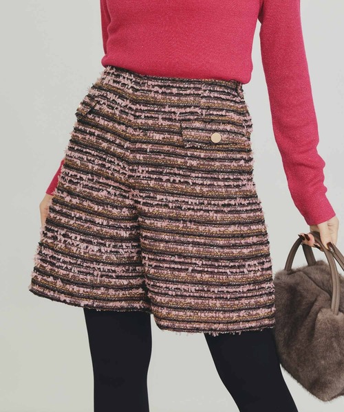 PICCIN（ピッチン）の「【セットアップ可能】ツイードショートパンツ（その他パンツ・レディース・ブルー/ピンク・M）」の2枚目の写真