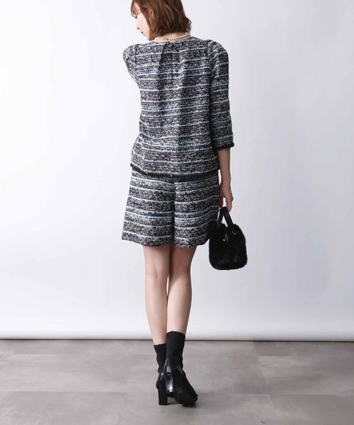 PICCIN（ピッチン）の「【セットアップ可能】ツイードショートパンツ（その他パンツ・レディース・ブルー/ピンク・M）」の9枚目の写真