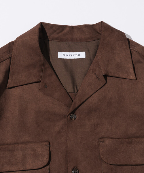 セール】レザレッド ブラッシュド オープンカラー ロングスリーブ