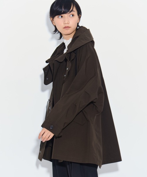 VACHEMENT(ヴァシュモン)の「【VACHEMENT/ヴァシュモン】リサイクルシェルタフタMODS/モッズコート/ブルゾン(ナイロンジャケット・レディース・ブラウン/ブラック・FREE)」の3枚目の写真