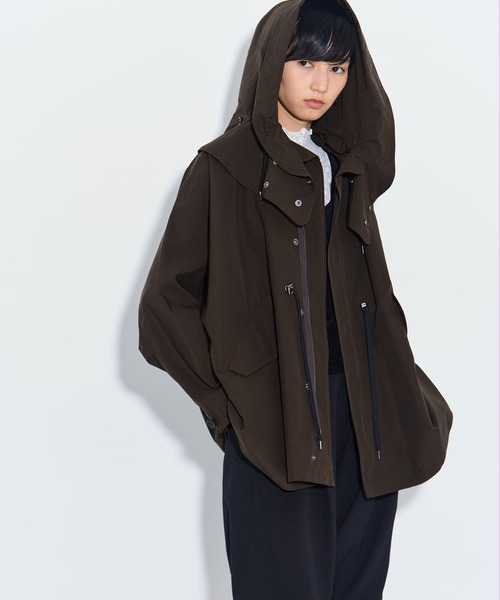 VACHEMENT(ヴァシュモン)の「【VACHEMENT/ヴァシュモン】リサイクルシェルタフタMODS/モッズコート/ブルゾン(ナイロンジャケット・レディース・ブラウン/ブラック・FREE)」の9枚目の写真