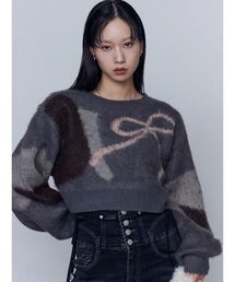 EMODA | ショートルーズジャガードニット(ニット/セーター)