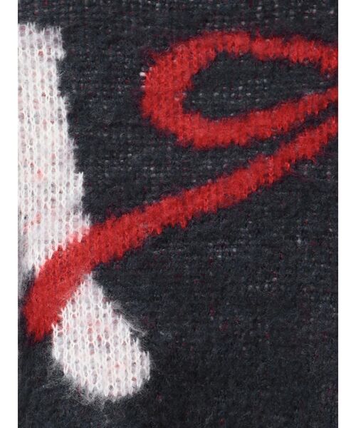 EMODA（エモダ）の「ショートルーズジャガードニット（ニット/セーター・レディース・グレー/ブラック/ネイビー・FREE）」の14枚目の写真