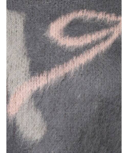 EMODA（エモダ）の「ショートルーズジャガードニット（ニット/セーター・レディース・グレー/ブラック/ネイビー・FREE）」の15枚目の写真