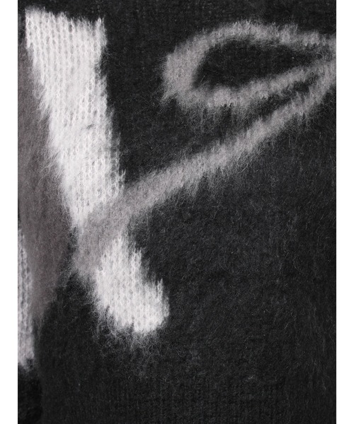 EMODA（エモダ）の「ショートルーズジャガードニット（ニット/セーター・レディース・グレー/ブラック/ネイビー・FREE）」の4枚目の写真