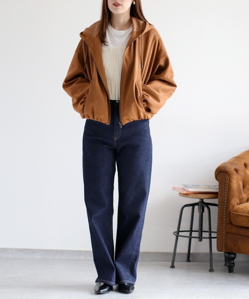 cepo（セポ）の「〈セットアップ対応〉スウェードライクジップパーカー