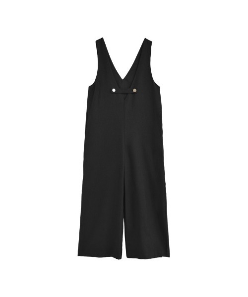 Re:EDIT（リエディ）の「[低身長/高身長サイズ有][アルガンオイル加工]微起毛ツイルゴールドボタン付きサロペット（つなぎ/オールインワン・レディース・アイボリー/ブラック/チャコールグレー・LARGE/TALL/MEDIUM/SHORT）」の11枚目の写真