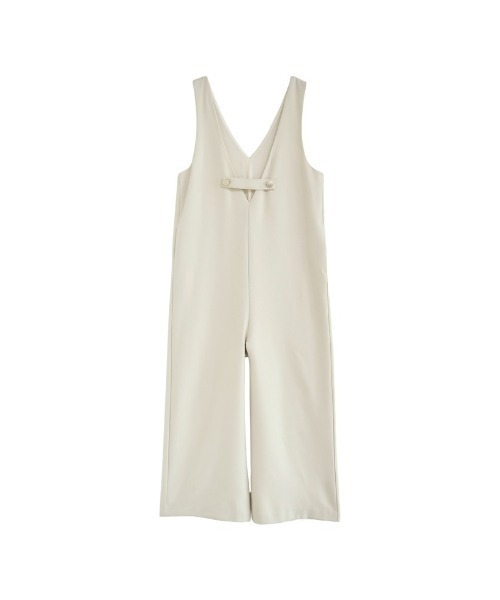 Re:EDIT（リエディ）の「[低身長/高身長サイズ有][アルガンオイル加工]微起毛ツイルゴールドボタン付きサロペット（つなぎ/オールインワン・レディース・アイボリー/ブラック/チャコールグレー・LARGE/TALL/MEDIUM/SHORT）」の12枚目の写真