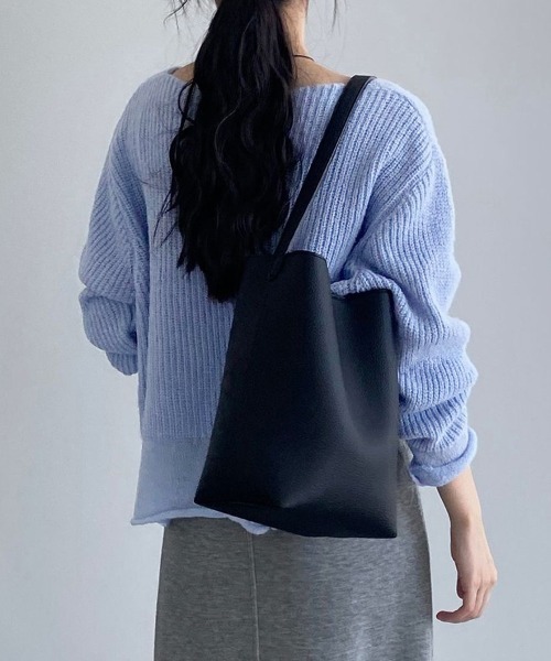ONEP STAR(ワンピスター)の「ゆったりシルエットニットプルオーバー(ニット/セーター・レディース・ブラック/グレー/オフホワイト/ブルー・FREE)」の13枚目の写真