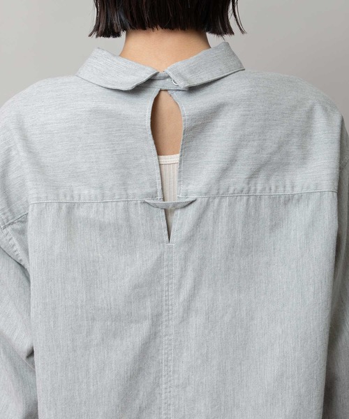 Munich（ミューニック）の「6ozスラブデニムリブカフスシャツ（シャツ/ブラウス・レディース・ライトグレー/ブラック/インディゴブルー・FREE）」の16枚目の写真