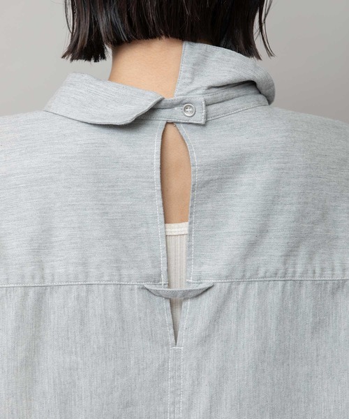 Munich（ミューニック）の「6ozスラブデニムリブカフスシャツ（シャツ/ブラウス・レディース・ライトグレー/ブラック/インディゴブルー・FREE）」の17枚目の写真