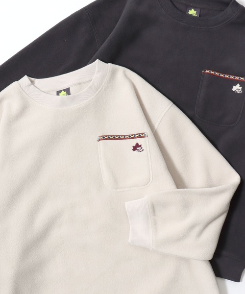 セール】2025AW LOGOS/ロゴス フリース チロリアンテープ付きポケット