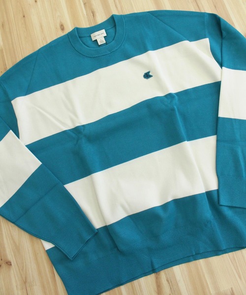 Calvin Klein（カルバン・クライン）の「CKJ ストライプ スノーウィー リラックス クルーネック ボーダー ニット セーター LS STRIPED SNOWY RELAXED CREWNK（ニット/セーター・メンズ・ブルー/ネイビー・L/M/XL）」の15枚目の写真