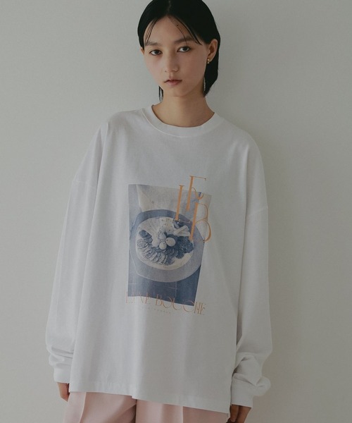 A part by（アパートバイ）の「【LA FINE BOUCHEコラボ】ロゴロンＴ（Tシャツ/カットソー・レディース・ホワイト系その他5/オフホワイト・FREE）」の2枚目の写真