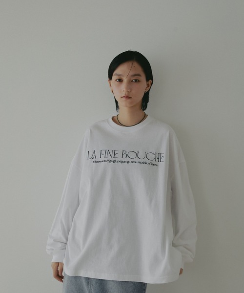 A part by（アパートバイ）の「【LA FINE BOUCHEコラボ】ロゴロンＴ（Tシャツ/カットソー・レディース・ホワイト系その他5/オフホワイト・FREE）」の3枚目の写真
