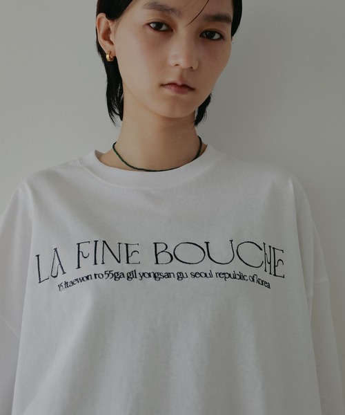 A part by（アパートバイ）の「【LA FINE BOUCHEコラボ】ロゴロンＴ（Tシャツ/カットソー・レディース・ホワイト系その他5/オフホワイト・FREE）」の5枚目の写真