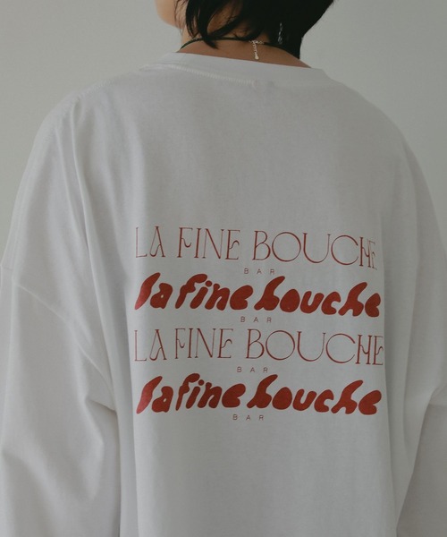 A part by（アパートバイ）の「【LA FINE BOUCHEコラボ】ロゴロンＴ（Tシャツ/カットソー・レディース・ホワイト系その他5/オフホワイト・FREE）」の7枚目の写真