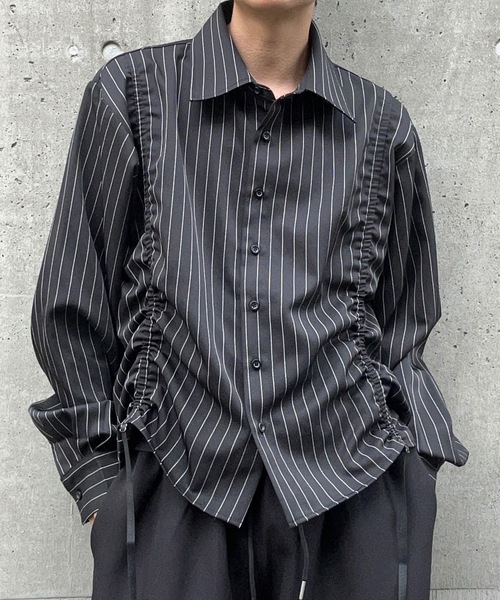 MandO(Auntie Rosa)(エムオー)の「シャーリングレイヤードアソートシャツ/無地/ストライプ/チェック(シャツ/ブラウス・メンズ・ブラック系その他/ブラック/ダークブルー/ホワイト/ホワイト系その他/ブラウン・MEDIUM/LARGE)」の4枚目の写真