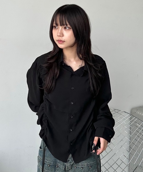 MandO(Auntie Rosa)(エムオー)の「シャーリングレイヤードアソートシャツ/無地/ストライプ/チェック(シャツ/ブラウス・メンズ・ブラック系その他/ブラック/ダークブルー/ホワイト/ホワイト系その他/ブラウン・MEDIUM/LARGE)」の12枚目の写真