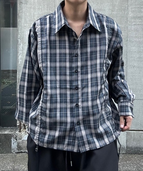 MandO(Auntie Rosa)(エムオー)の「シャーリングレイヤードアソートシャツ/無地/ストライプ/チェック(シャツ/ブラウス・メンズ・ブラック系その他/ブラック/ダークブルー/ホワイト/ホワイト系その他/ブラウン・MEDIUM/LARGE)」の14枚目の写真