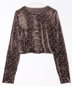 セール】ビーズチュールエンブロイダリー スタンドボートネック