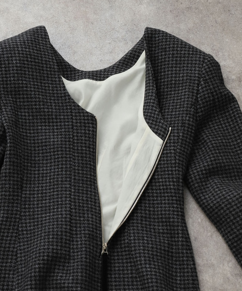 JANE SMITH / JOHN SMITH（ジェーンスミスジョンスミス）の「【JANE SMITH】BRITISH WOOL ONEPIECE：ワンピース（ワンピース・レディース・チャコールグレー・38）」の7枚目の写真