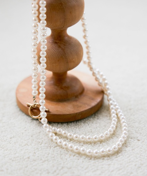 A part by（アパートバイ）の「プラパールロングネックレス（ネックレス・レディース・GOLD ・FREE）」の4枚目の写真