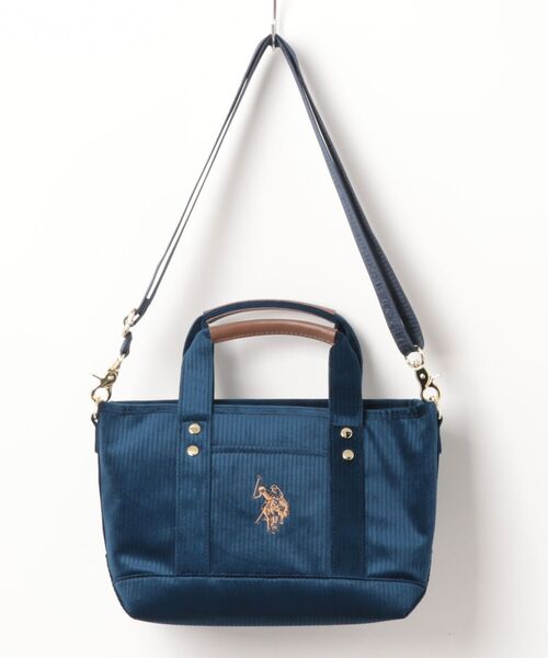 U.S. POLO ASSN.（ユーエスポロアッスン）の「【U.S. POLO ASSN.】 ユーエスポロアッスン　コーデュロイ　トートバッグ　USPA-2729（トートバッグ・レディース・ホワイト/グレー/モカ/レッド/ネイビー・FREE）」の4枚目の写真