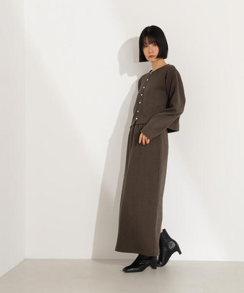 N.（N. Natural Beauty Basic）（エヌエヌナチュラルビューティーベーシック）の「【PS/低身長サイズ】フクレジャガードセットアップ（セットアップ・レディース・オフホワイト/グレー系その他・P/S/MEDIUM）」の16枚目の写真