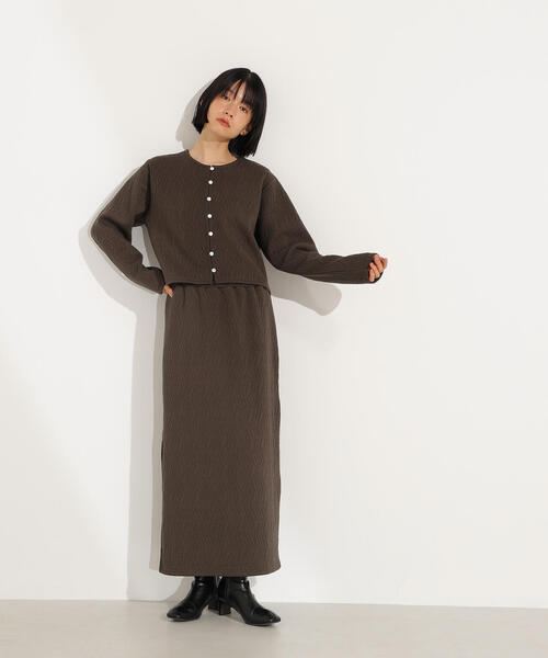 N.（N. Natural Beauty Basic）（エヌエヌナチュラルビューティーベーシック）の「【PS/低身長サイズ】フクレジャガードセットアップ（セットアップ・レディース・オフホワイト/グレー系その他・P/S/MEDIUM）」の18枚目の写真