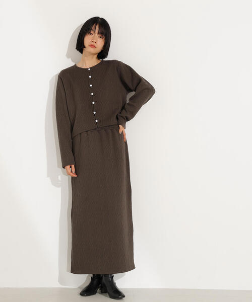 N.（N. Natural Beauty Basic）（エヌエヌナチュラルビューティーベーシック）の「【PS/低身長サイズ】フクレジャガードセットアップ（セットアップ・レディース・オフホワイト/グレー系その他・P/S/MEDIUM）」の20枚目の写真