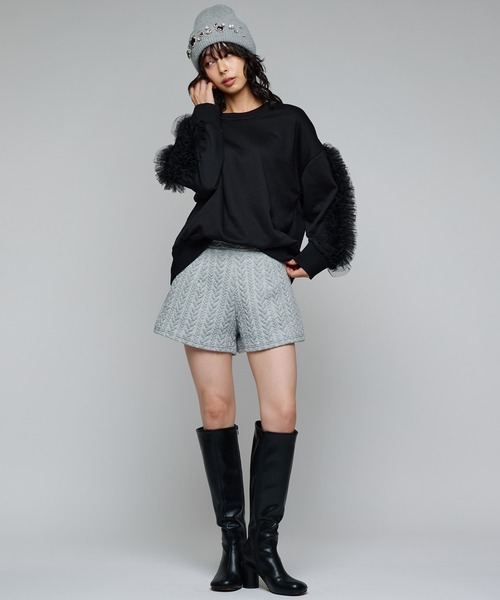 Narcissus（ナルシス）の「キルティングショートパンツ/秋冬（その他パンツ・レディース・ブラック/アイボリー/グレー・FREE）」の7枚目の写真