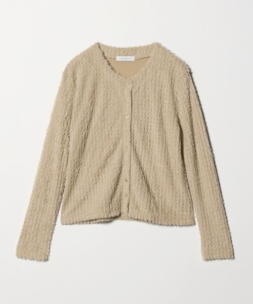 A DAY IN THE LIFE UNITED ARROWS(アデイインザライフユナイテッドアローズ)の「シアーシャギー カーディガン <A DAY IN THE LIFE>(カーディガン/ボレロ・レディース・ベージュ/オフホワイト/ブラック・FREE)」の1枚目の写真