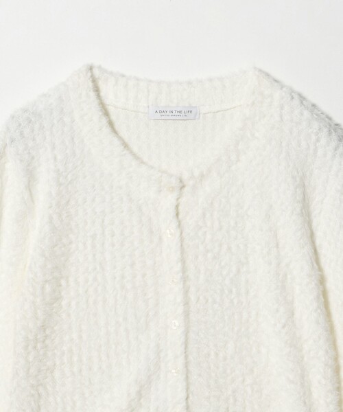 A DAY IN THE LIFE UNITED ARROWS(アデイインザライフユナイテッドアローズ)の「シアーシャギー カーディガン <A DAY IN THE LIFE>(カーディガン/ボレロ・レディース・ベージュ/オフホワイト/ブラック・FREE)」の9枚目の写真